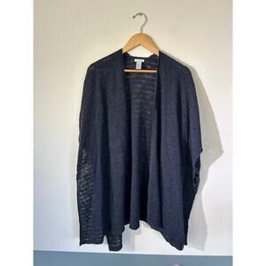 J. Jill blue cape womens One size knit open front sleeveless